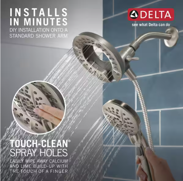 Delta Universal Showering 5-Setting In2ition Two-in-One Shower in Satin Nickel, 75585SN, MRSP: $131.7, FINAL PRICE: $ + TAX