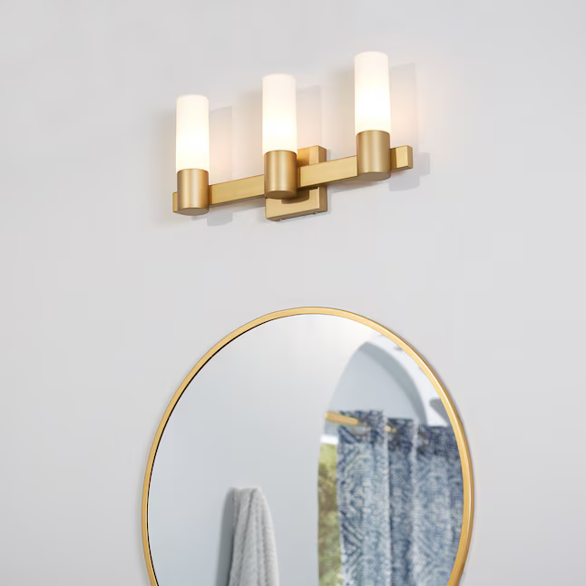 Maxim Lighting Contessa 4-in 3-Light Satin Brass Modern/Contemporary Vanity Light, 22413SWNAB *JR2509, Retail: $358.00, FINAL PRICE: $149.99 + TAX