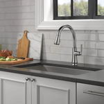 Delta Coranto Single Handle Pull-Down Kitchen Faucet in Arctic Stainless Steel, MSRP: $570, FINAL PRICE: $199.99 + TAX