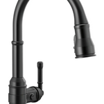 Delta Broderick Single Handle Pull-Down Kitchen Faucet  in Matte Black, 9190-BL-DST, MSRP: $739, FINAL PRICE: $299.99 + TAX