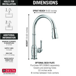 Delta Broderick Single Handle Pull-Down Kitchen Faucet  in Matte Black, 9190-BL-DST, MSRP: $739, FINAL PRICE: $299.99 + TAX