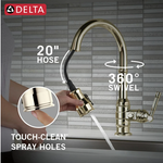 Delta Broderick Single Handle Pull-Down Kitchen Faucet  in Matte Black, 9190-BL-DST, MSRP: $739, FINAL PRICE: $299.99 + TAX