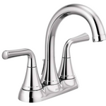 Delta Kayra Two Handle Centerset Bathroom Faucet in Chrome, MSRP: $211.30, FINAL PRICE: $59.99 + TAX