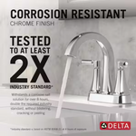 Delta Lorna Two Handle Centerset Bathroom Faucet in Chrome, 25839LF, MSRP: $99.68, FINAL PRICE: $49.99 + TAX