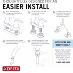 Delta Lorna Two Handle Centerset Bathroom Faucet in Chrome, 25839LF, MSRP: $99.68, FINAL PRICE: $49.99 + TAX
