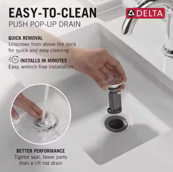 Delta Lorna Two Handle Centerset Bathroom Faucet in Chrome, 25839LF, MSRP: $99.68, FINAL PRICE: $49.99 + TAX
