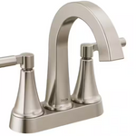 Delta Lorna Two Handle Centerset Bathroom Faucet in Brushed Nickel, 25839LF-SP, MSRP: $130.59, FINAL PRICE: $59.99 + TAX