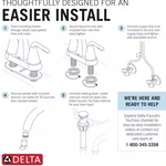 Delta Lorna Two Handle Centerset Bathroom Faucet in Brushed Nickel, 25839LF-SP, MSRP: $130.59, FINAL PRICE: $59.99 + TAX