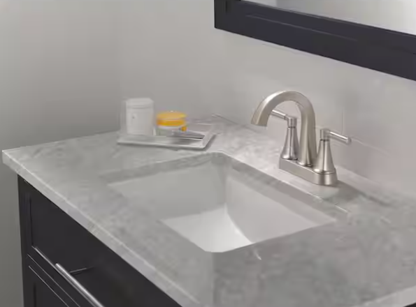 Delta Lorna Two Handle Centerset Bathroom Faucet in Brushed Nickel, 25839LF-SP, MSRP: $130.59, FINAL PRICE: $59.99 + TAX