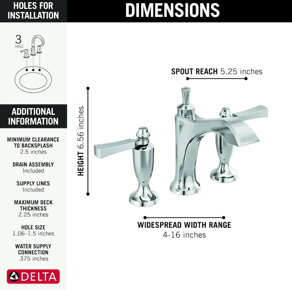 Delta Dorval Two Handle Widespread Bathroom Faucet in Champagne Bronze & Porcelain, MSRP: $819, FINAL PRICE: $439.99 + TAX