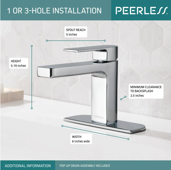 Xander Single Handle Lavatory Faucet, P1519LF-M-0.5