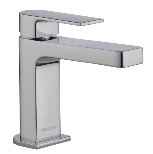 Peerless Xander Chrome Mid-arc Residential Handle Bathroom Sink Faucet with Drain with Deck Plate, P1519LF-M, MSRP: $236.14, FINAL PRICE: $79.99 + TAX