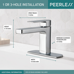 Peerless Xander Chrome Mid-arc Residential Handle Bathroom Sink Faucet with Drain with Deck Plate, P1519LF-M, MSRP: $236.14, FINAL PRICE: $79.99 + TAX
