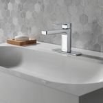 Peerless Xander Chrome Mid-arc Residential Handle Bathroom Sink Faucet with Drain with Deck Plate, P1519LF-M, MSRP: $236.14, FINAL PRICE: $79.99 + TAX