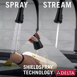 Delta Coranto Single Handle Pull-Down Kitchen Faucet In Matte Black, 9179-BL-DST, MSRP: $399, FINAL PRICE: $199.99 + TAX