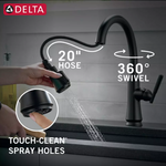 Delta Coranto Single Handle Pull-Down Kitchen Faucet In Matte Black, 9179-BL-DST, MSRP: $399, FINAL PRICE: $199.99 + TAX