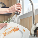 Peerless Single Handle Pull-Down Kitchen Faucet in Stainless Steel, P7901LF-SSSD-W, MSRP: $257, FINAL PRICE: $79.99 + TAX