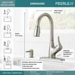Peerless Single Handle Pull-Down Kitchen Faucet in Stainless Steel, P7901LF-SSSD-W, MSRP: $257, FINAL PRICE: $79.99 + TAX