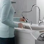 Peerless Single Handle Pull-Down Kitchen Faucet in Chrome, P7901LF-SD-W, MSRP: $140.28, FINAL PRICE: $79.99 + TAX