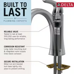 Delta Pierce Single Handle Centerset Faucet in Chrome, 15899LF, MSRP: $74.48, FINAL PRICE: $39.99 + TAX