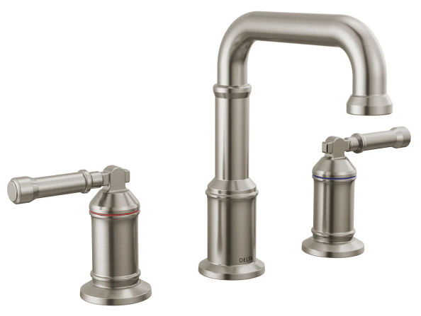 Delta Broderick Two Handle Widespread Bathroom Faucet in Lumicoat Stainless