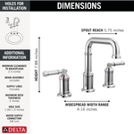 Broderick Two Handle Widespread Bathroom Faucet in Lumicoat Chrome