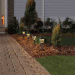 Harbor Breeze 4 -Pack 10 -Lumens Black Solar Integrated LED Path Light Kit ( 3500-K ), RETAIL: 21.98, FINAL PRICE: $11.99 + TAX