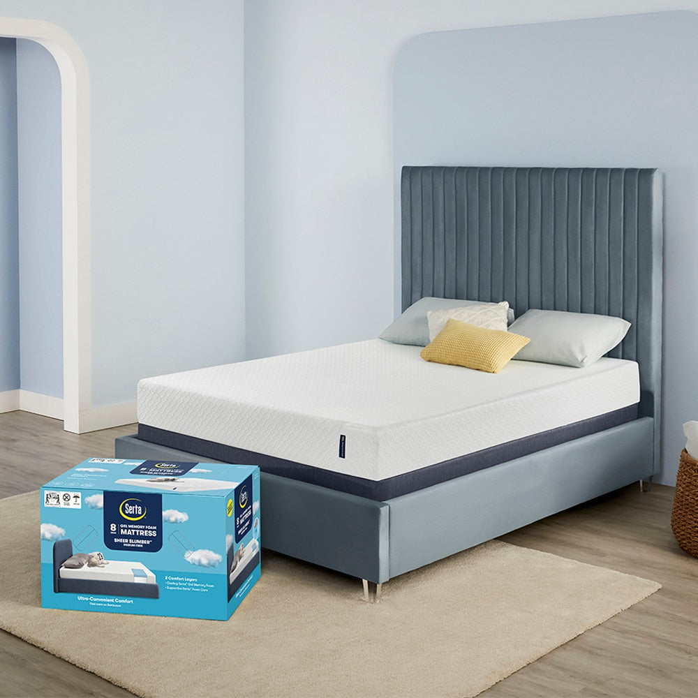 Serta Sheer Slumber EZ Tote 8-in Medium Full Cooling Memory foam Mattress in a Box [FBM-314]