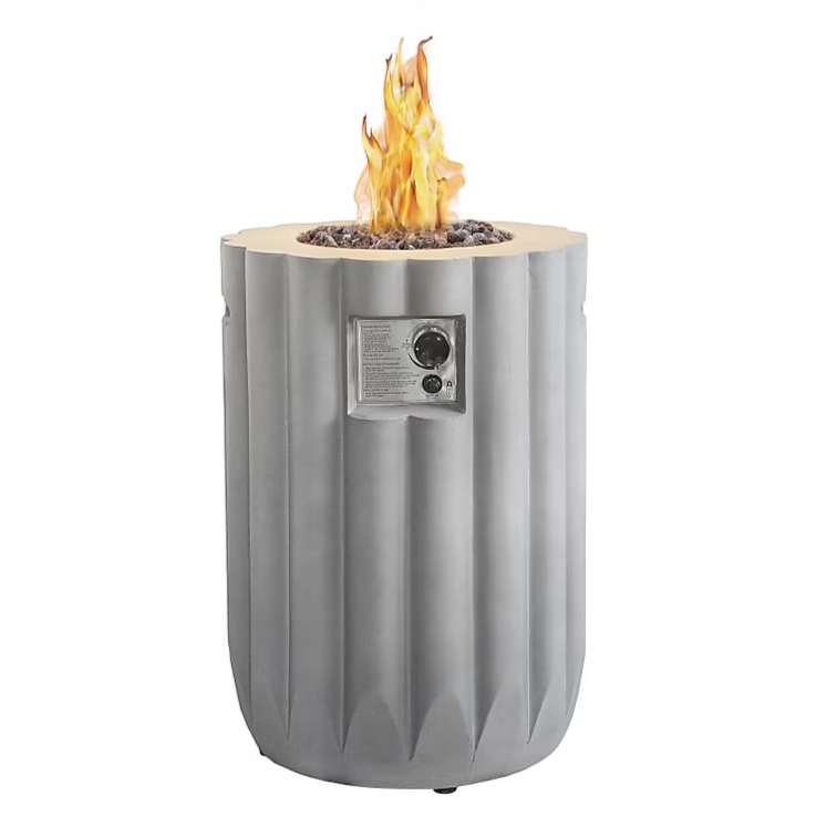 Foremost  Afterglow 22-in W 30000-BTU Grey Composite Propane Gas Fire Column, F200135-A1 *JR2211 [FB190], MSRP: $298.00, Final Price: $179.00 + Tax
