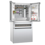 Bosch Counter-Depth 800 Series 21-cu ft 4 -Door 36-in Wide French Door Refrigerator with Ice Maker ( Stainless steel ) ENERGY STAR Certified