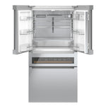 Bosch Counter-Depth 800 Series 21-cu ft 4 -Door 36-in Wide French Door Refrigerator with Ice Maker ( Stainless steel ) ENERGY STAR Certified