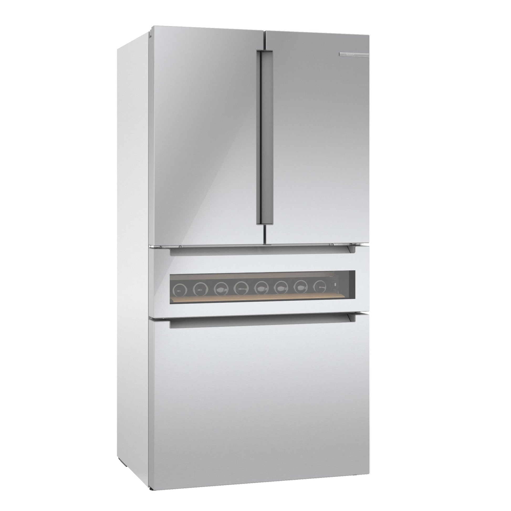 Bosch Counter-Depth 800 Series 21-cu ft 4 -Door 36-in Wide French Door Refrigerator with Ice Maker ( Stainless steel ) ENERGY STAR Certified
