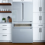 Bosch Counter-Depth 800 Series 21-cu ft 4 -Door 36-in Wide French Door Refrigerator with Ice Maker ( Stainless steel ) ENERGY STAR Certified