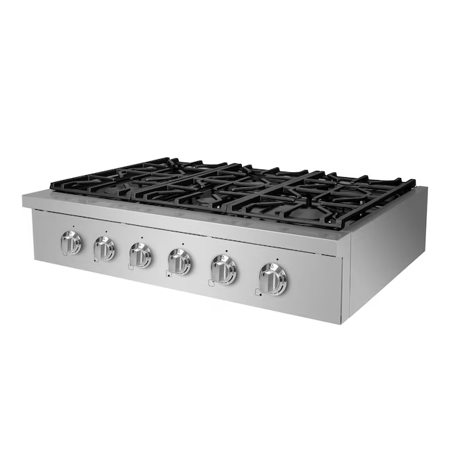 NXR 36-in 6 burners Stainless Steel Liquid Propane Gas Cooktop, LST3611LP *JR2511, Retail: $1,569.00, FINAL PRICE: $849.99 + TAX