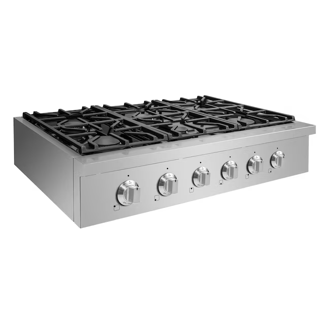 NXR 36-in 6 burners Stainless Steel Liquid Propane Gas Cooktop, LST3611LP *JR2511, Retail: $1,569.00, FINAL PRICE: $849.99 + TAX