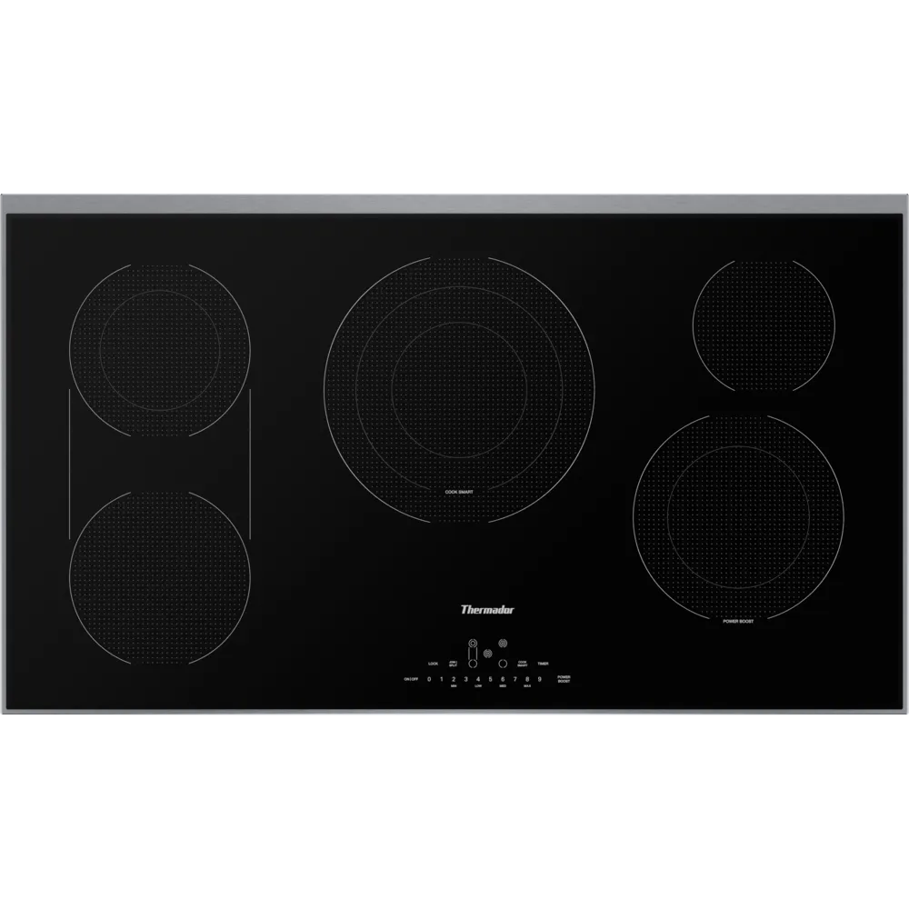 Thermador Touch Control Electric Cooktop 36-in Surface Mount with Frame in Stainless Steel, CET366YB *JR2512, Retail: $2,599.00, FINAL PRICE: $1,399.99 + TAX