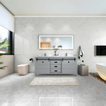 Florence 72-inch Double Sink Bathroom Vanity in Gray with Custom Quartz Top, VV372G-CQTSQ, Retail: $2,099.95, FINAL PRICE: $1,299.99 + TAX