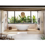 Acquabella Vettore Center Drain 67x32 Freestanding Bathtub in Snow White and Light Grey, VTB6732MLW, $10,000.00, FINAL PRICE: $1,499.99 + TAX