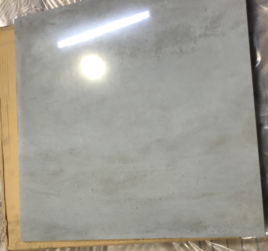 Ash Plus One 24x24 *SECONDS* Polished Porcelain by Milestone, 10mm, 3pcs, 52.8lbs, 12sf, Retail: $4.63/sf, Special: $12.72/pc, Loc: MT11-G