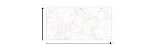 Marble-patterned paper with dimensions on a white background
