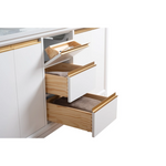 Vera Accent 60-in Double Sink Bathroom Vanity in White with Engineered Marble Top, VA8060-DW, CVH60D-W, Retail: $1,438.00, Final: $999.99, CLEARANCE PRICE: $899.99 + TAX