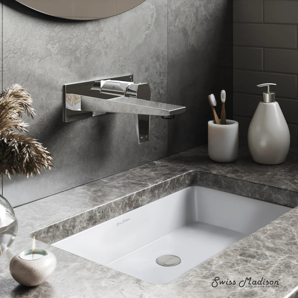 Swiss Madison Voltaire Wall Mounted Faucet in Polished Chrome, SM-BF42C, MSRP: $244.66, FINAL  PRICE: $89.99 + TAX