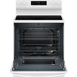 Whirlpool 30-in Glass Top 5 burners 5.3-cu ft Freestanding Electric Range ( White )