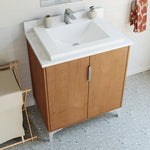 Summit Lane Bates 36-in Light Oak Single Sink Bathroom Vanity with White Lightly Veined Quartz Top, SL36BTV, [FB227], MSRP: $1,366.78, Final Price: $549.99 + Tax** ASSEMBLY REQUIRED **