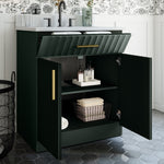 Summit Lane Buntz 30-in Green Undermount Single Sink Bathroom Vanity with White Quartz Top, SL30BZV, [FB230], MSRP: $1,289.00, Final Price: $449.99 + Tax