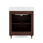 Summit Lane Esterhaus 30-in Brown Undermount Single Sink Bathroom Vanity with White Lightly Veined Quartz Top, SL30EHV, [FB235], MSRP: $1,110.00, Final Price: $449.99 + Tax ** ASSEMBLY REQUIRED **