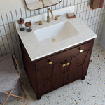 Summit Lane Flaherty 36-in Espresso Undermount Single Sink Bathroom Vanity with White Lightly Veined Quartz Top, SL36FLV, [FB240], MSRP: $1,329.00, Final Price: $549.99 + Tax