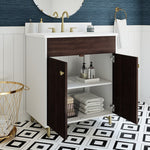 Summit Lane Larue 30-in Bright White/Cherry Undermount Single Sink Bathroom Vanity with White Quartz Top, SL30LRV, [FB245], MSRP: $1,329.00, Final Price: $449.99 + Tax