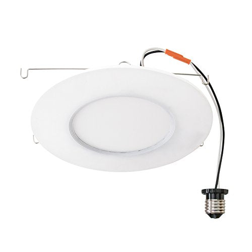 Utilitech 65-Watt Equivalent White Dimmable LED Recessed Retrofit Downlight, (Fits Housing Diameter: 5-in or 6-in)