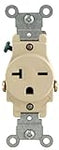 Leviton Ivory Commercial Grade Straight Blade Single Receptacle, 106-5821-ISP, MSRP/Retail:$7.49 Special